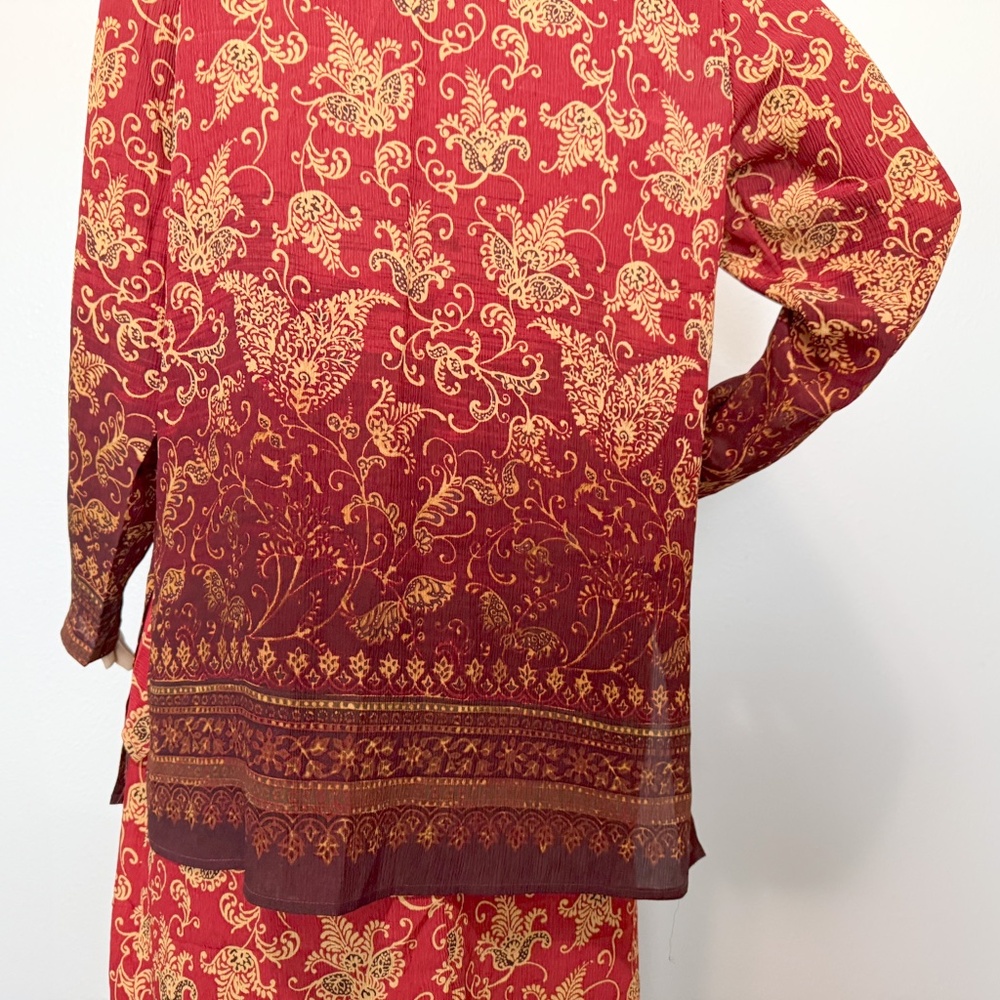 Valerie Stevens Silk Skirt and Blouse - Picture 13 of 16